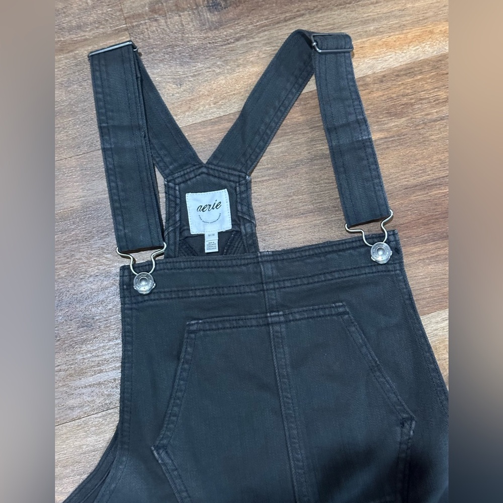 Aerie Women's Black/ Grey Overalls - Picture 8 of 9